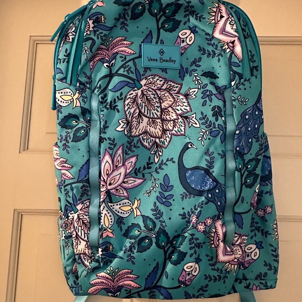 Vera Bradley Peacock Garden Large Lighten Up Backpack